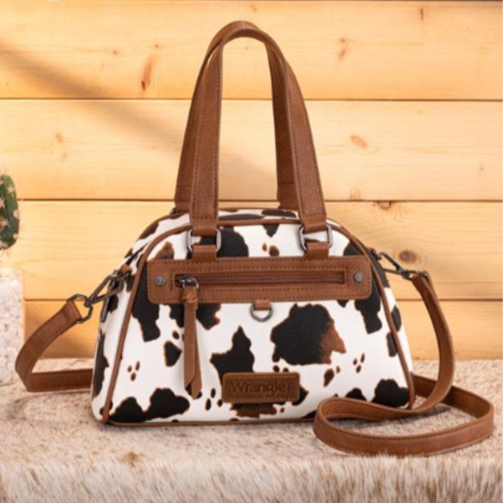 Wrangler Cow Print Satchel/Crossbody Bag